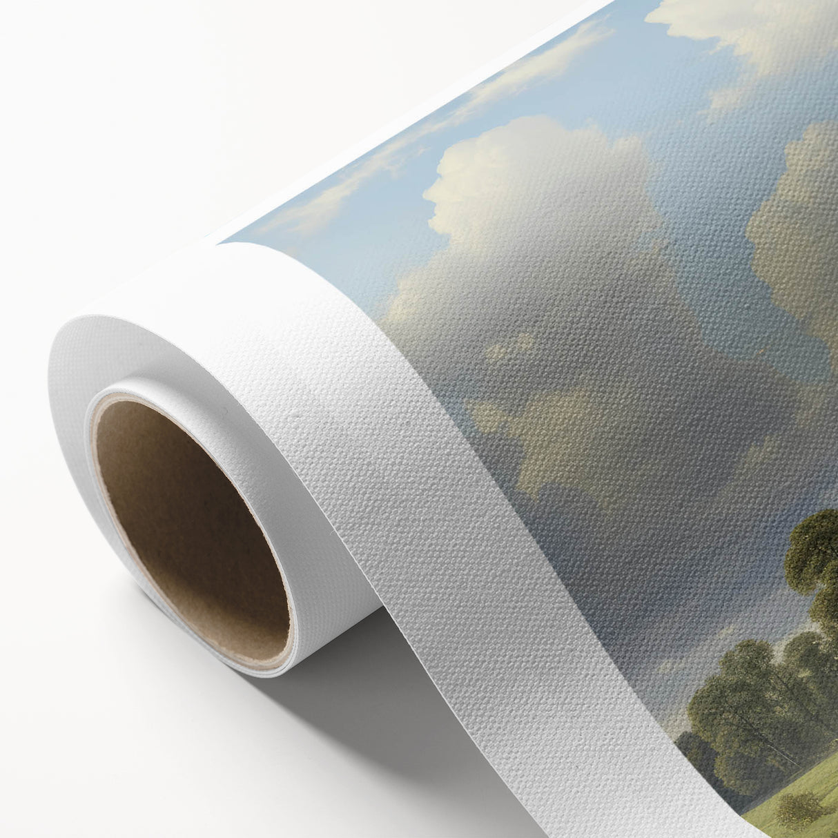 Vintage Landscape Art - Meadow with Trees and Horses