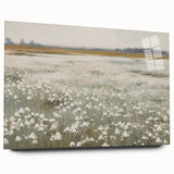 Vintage Landscape Art – Blossoming Field of Flowers – Antique Nature Scene Wall Art