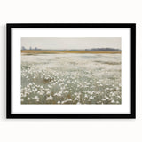 Vintage Landscape Art – Blossoming Field of Flowers – Antique Nature Scene Wall Art