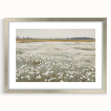 Vintage Landscape Art – Blossoming Field of Flowers – Antique Nature Scene Wall Art