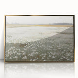 Vintage Landscape Art – Blossoming Field of Flowers – Antique Nature Scene Wall Art