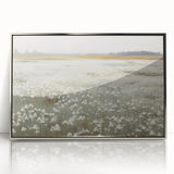 Vintage Landscape Art – Blossoming Field of Flowers – Antique Nature Scene Wall Art