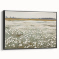 Vintage Landscape Art – Blossoming Field of Flowers – Antique Nature Scene Wall Art