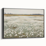 Vintage Landscape Art – Blossoming Field of Flowers – Antique Nature Scene Wall Art