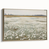 Vintage Landscape Art – Blossoming Field of Flowers – Antique Nature Scene Wall Art