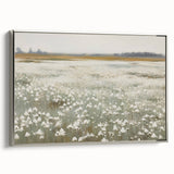 Vintage Landscape Art – Blossoming Field of Flowers – Antique Nature Scene Wall Art