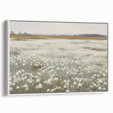 Vintage Landscape Art – Blossoming Field of Flowers – Antique Nature Scene Wall Art