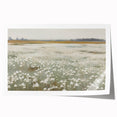 Vintage Landscape Art – Blossoming Field of Flowers – Antique Nature Scene Wall Art