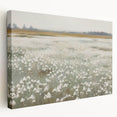 Vintage Landscape Art – Blossoming Field of Flowers – Antique Nature Scene Wall Art