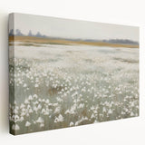 Vintage Landscape Art – Blossoming Field of Flowers – Antique Nature Scene Wall Art