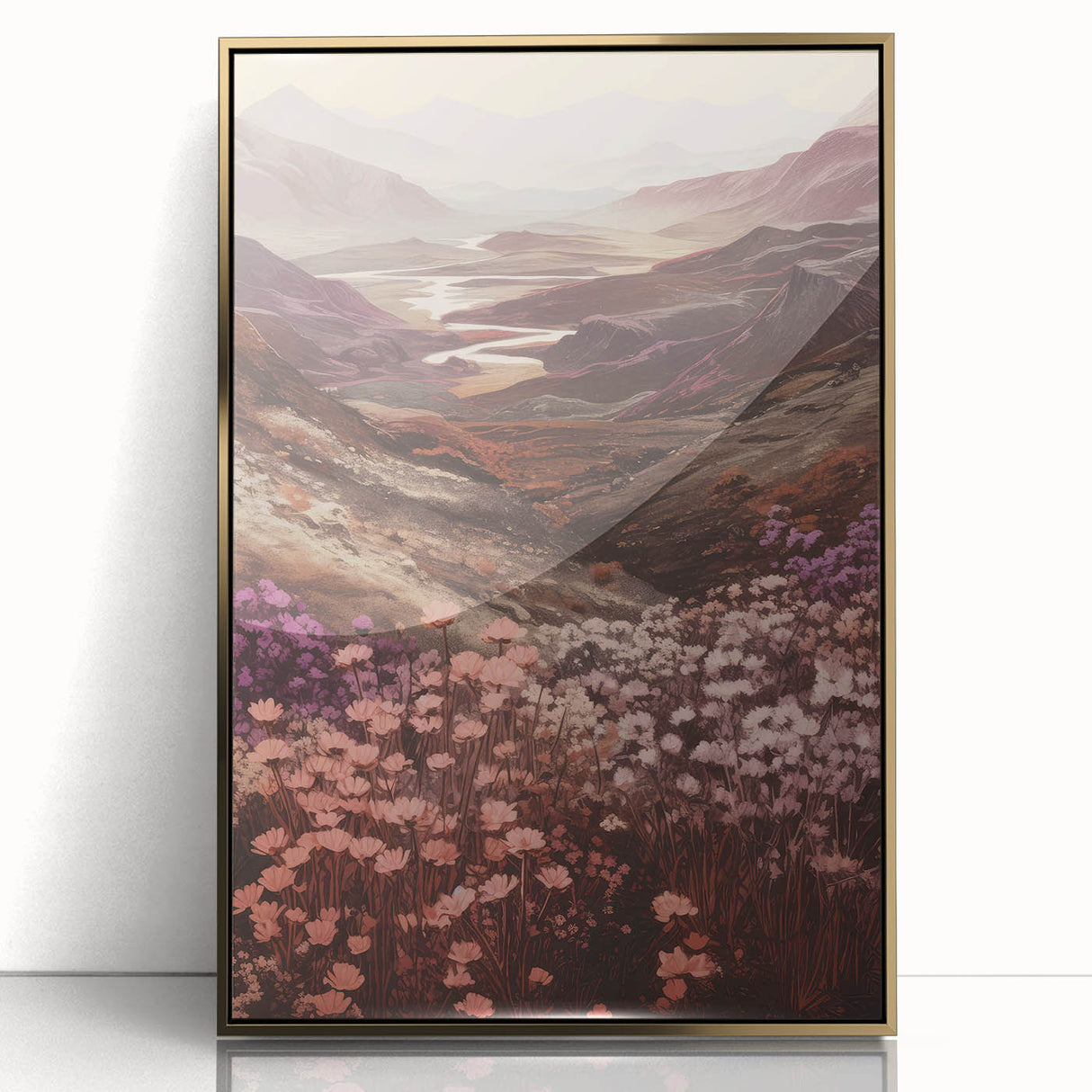 Blooming Valley Landscape – Vintage Nature Wall Art