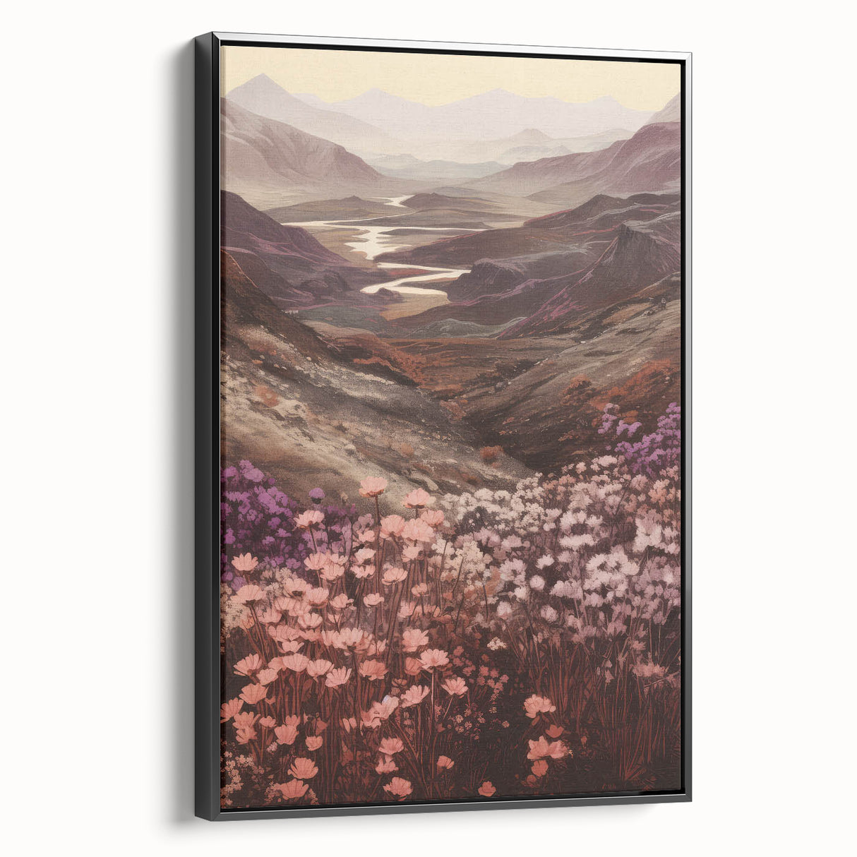 Blooming Valley Landscape – Vintage Nature Wall Art