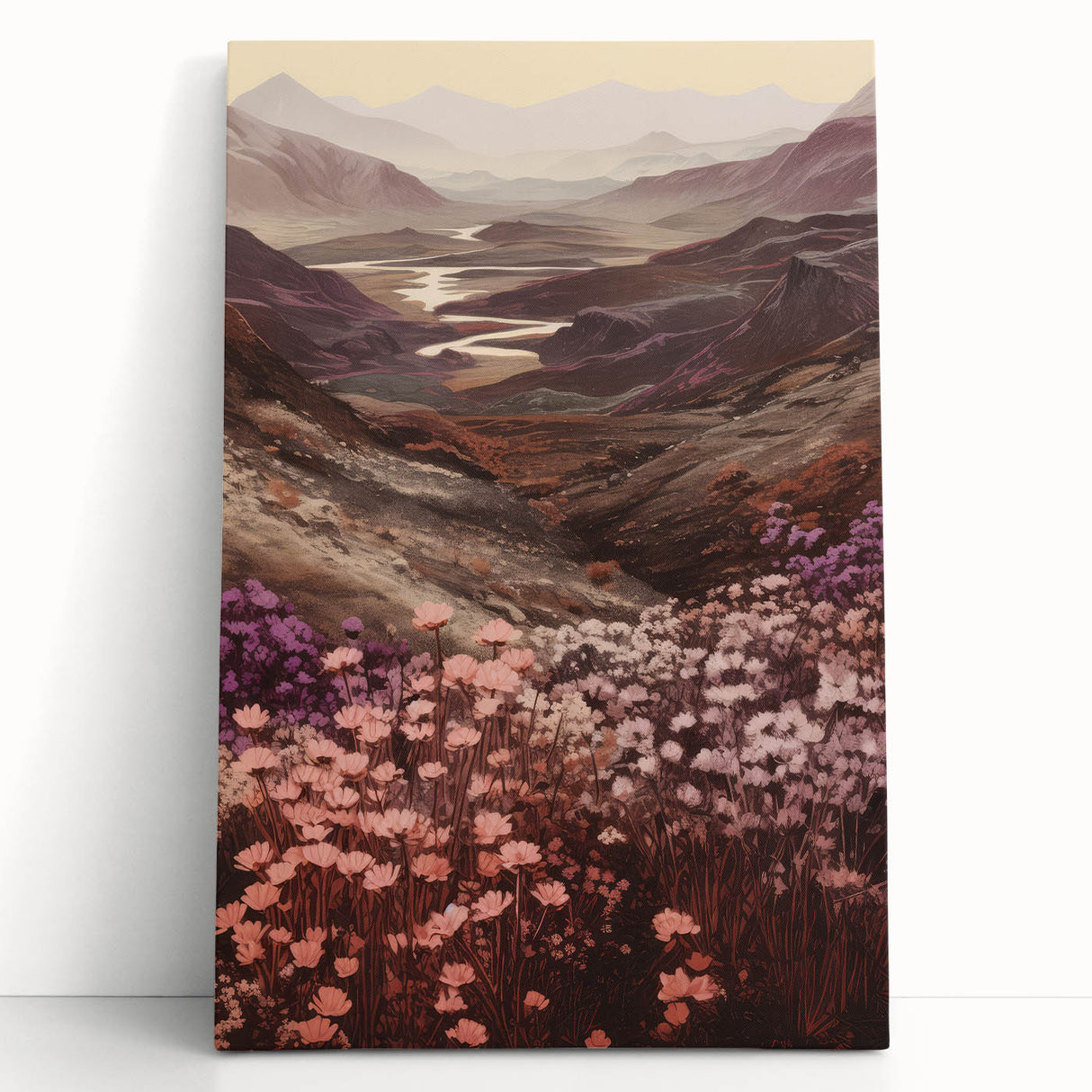 Blooming Valley Landscape – Vintage Nature Wall Art