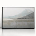 Vintage Landscape Art – Misty Mountain and Reflection – Antique Nature Scene Wall Art