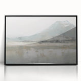 Vintage Landscape Art – Misty Mountain and Reflection – Antique Nature Scene Wall Art