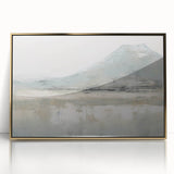 Vintage Landscape Art – Misty Mountain and Reflection – Antique Nature Scene Wall Art