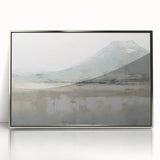 Vintage Landscape Art – Misty Mountain and Reflection – Antique Nature Scene Wall Art