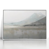Vintage Landscape Art – Misty Mountain and Reflection – Antique Nature Scene Wall Art