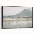 Vintage Landscape Art – Misty Mountain and Reflection – Antique Nature Scene Wall Art