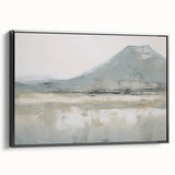 Vintage Landscape Art – Misty Mountain and Reflection – Antique Nature Scene Wall Art