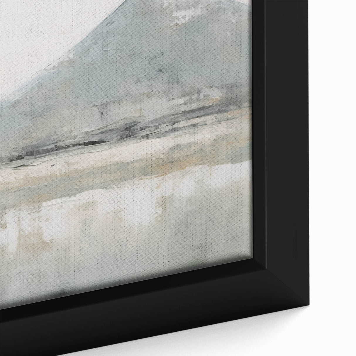 Vintage Landscape Art – Misty Mountain and Reflection – Antique Nature Scene Wall Art