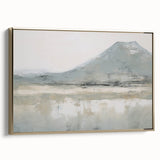 Vintage Landscape Art – Misty Mountain and Reflection – Antique Nature Scene Wall Art