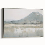 Vintage Landscape Art – Misty Mountain and Reflection – Antique Nature Scene Wall Art