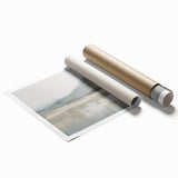 Vintage Landscape Art – Misty Mountain and Reflection – Antique Nature Scene Wall Art