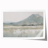 Vintage Landscape Art – Misty Mountain and Reflection – Antique Nature Scene Wall Art