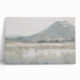Vintage Landscape Art – Misty Mountain and Reflection – Antique Nature Scene Wall Art