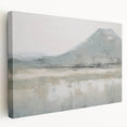 Vintage Landscape Art – Misty Mountain and Reflection – Antique Nature Scene Wall Art