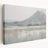 Vintage Landscape Art – Misty Mountain and Reflection – Antique Nature Scene Wall Art