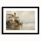 Vintage Landscape Art - Historic Scenery with Reflections
