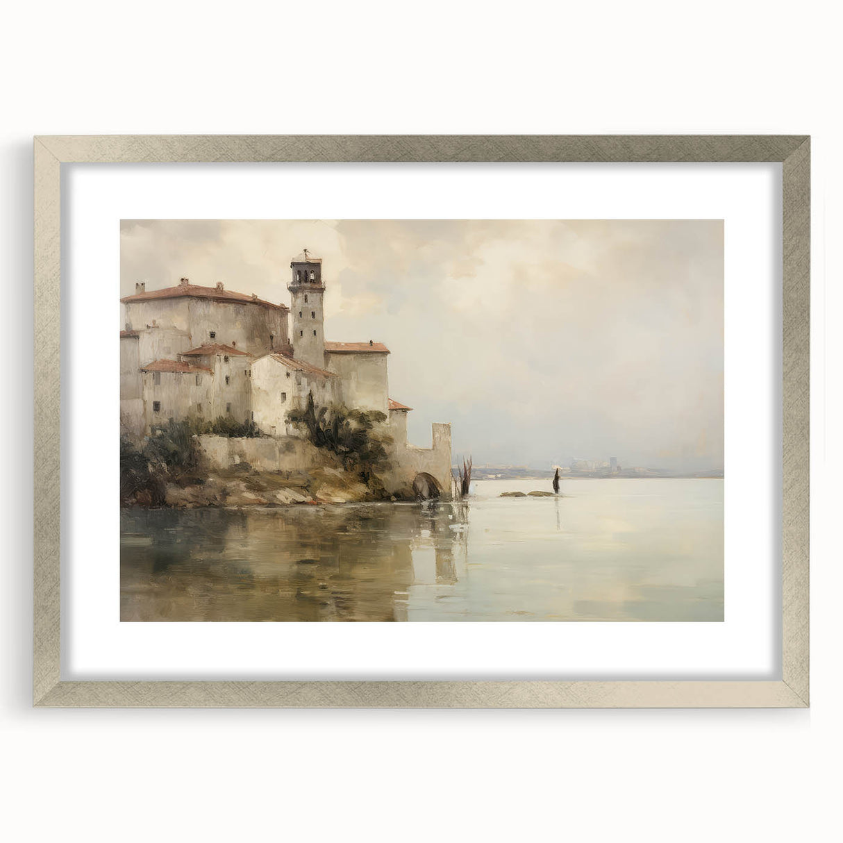 Vintage Landscape Art - Historic Scenery with Reflections