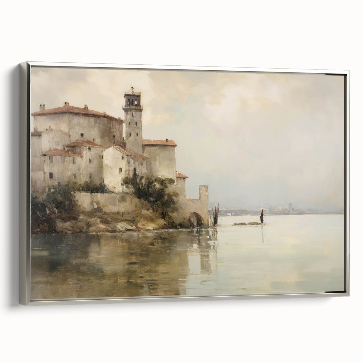 Vintage Landscape Art - Historic Scenery with Reflections