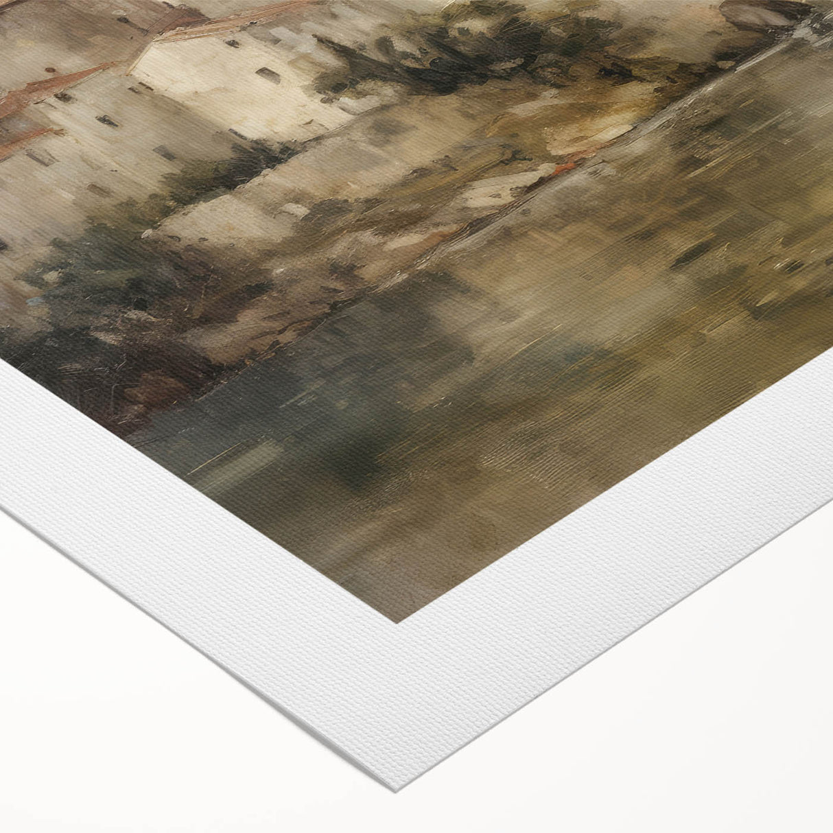 Vintage Landscape Art - Historic Scenery with Reflections