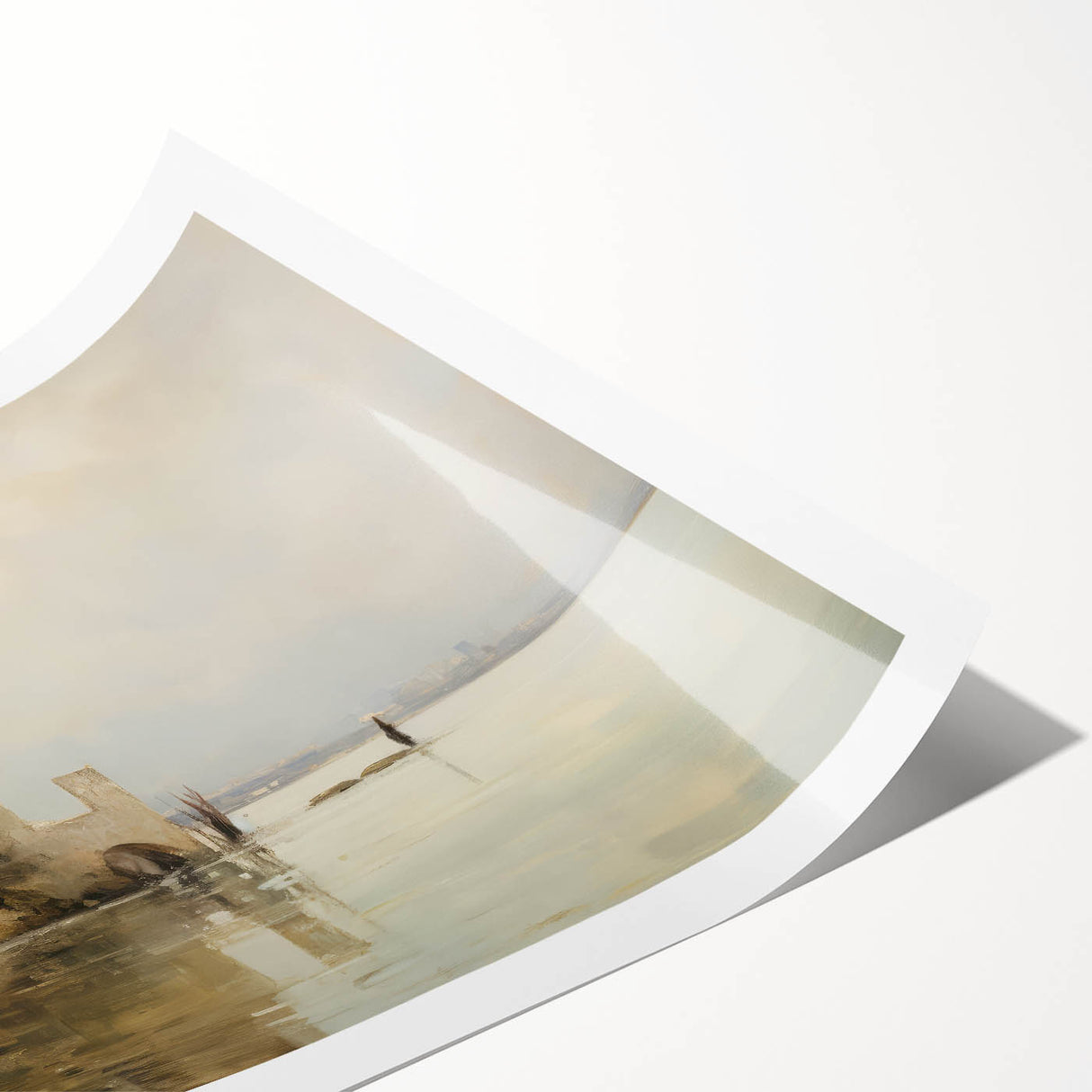 Vintage Landscape Art - Historic Scenery with Reflections