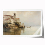 Vintage Landscape Art - Historic Scenery with Reflections