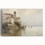 Vintage Landscape Art - Historic Scenery with Reflections