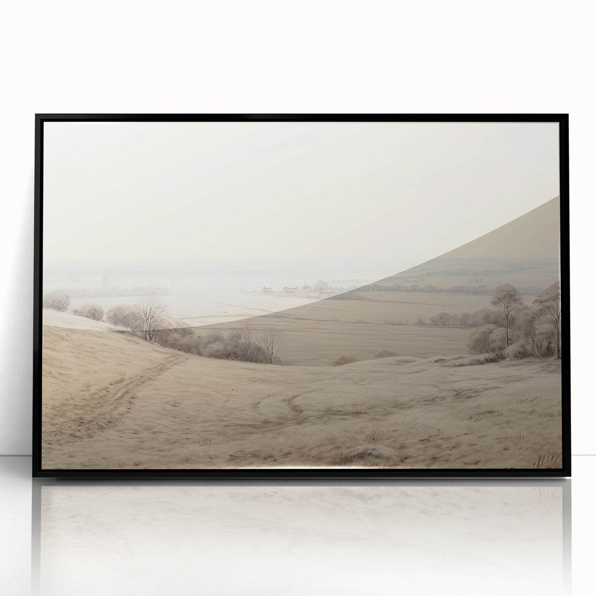 Vintage Landscape Art - Serene Countryside View in Soft Hues