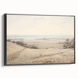 Vintage Landscape Art - Serene Countryside View in Soft Hues