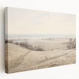 Vintage Landscape Art - Serene Countryside View in Soft Hues