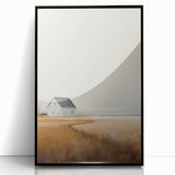 Vintage Landscape Art – Peaceful Rustic House Print