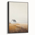 Vintage Landscape Art – Peaceful Rustic House Print