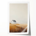 Vintage Landscape Art – Peaceful Rustic House Print