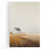 Vintage Landscape Art – Peaceful Rustic House Print