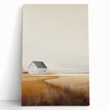 Vintage Landscape Art – Peaceful Rustic House Print