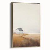 Vintage Landscape Art – Peaceful Rustic House Print