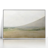 Vintage Landscape Art - Serene Countryside Fields in Soft Hues