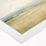Vintage Landscape Art - Serene Countryside Fields in Soft Hues